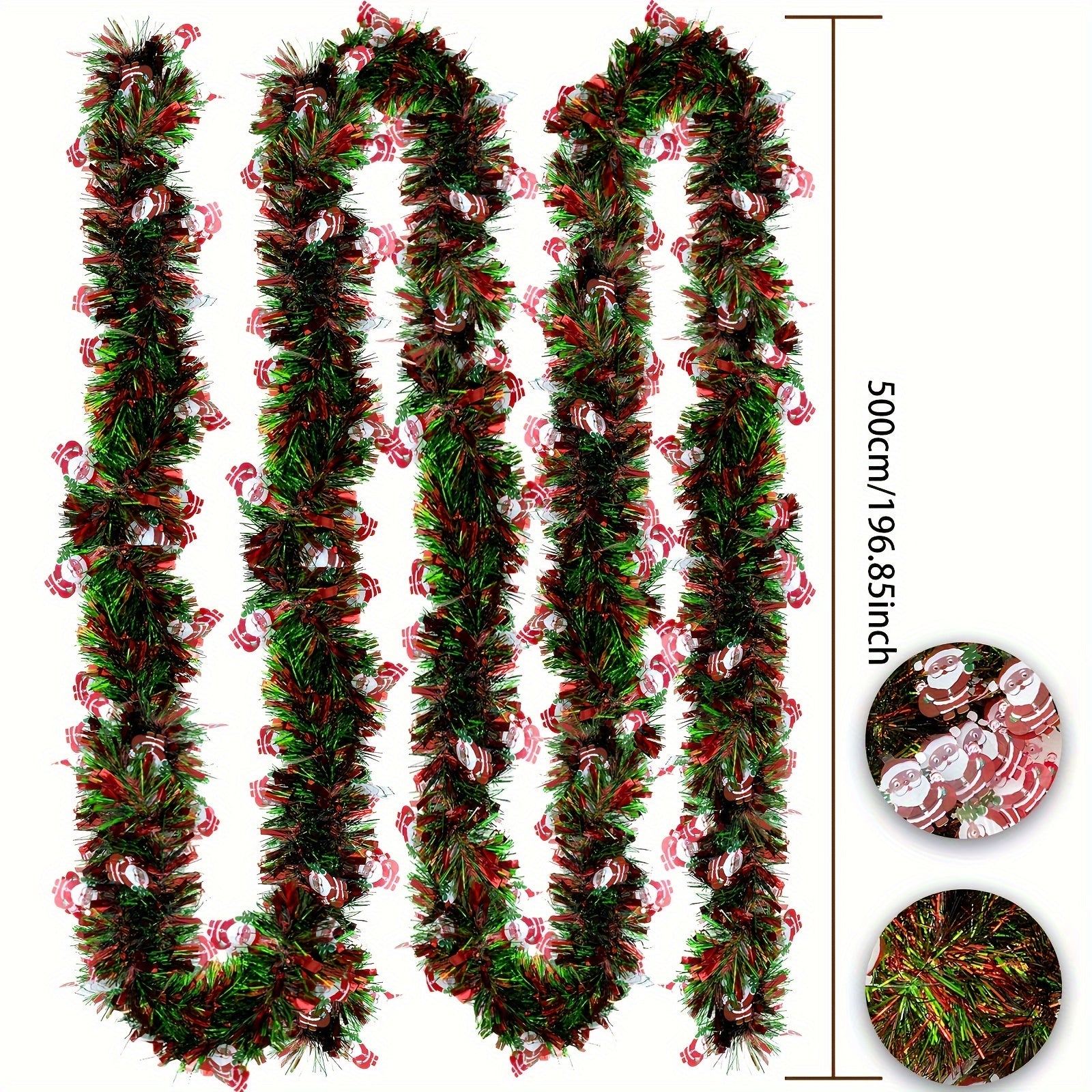 FestiveTinsel - Red and Green Metallic Garlands