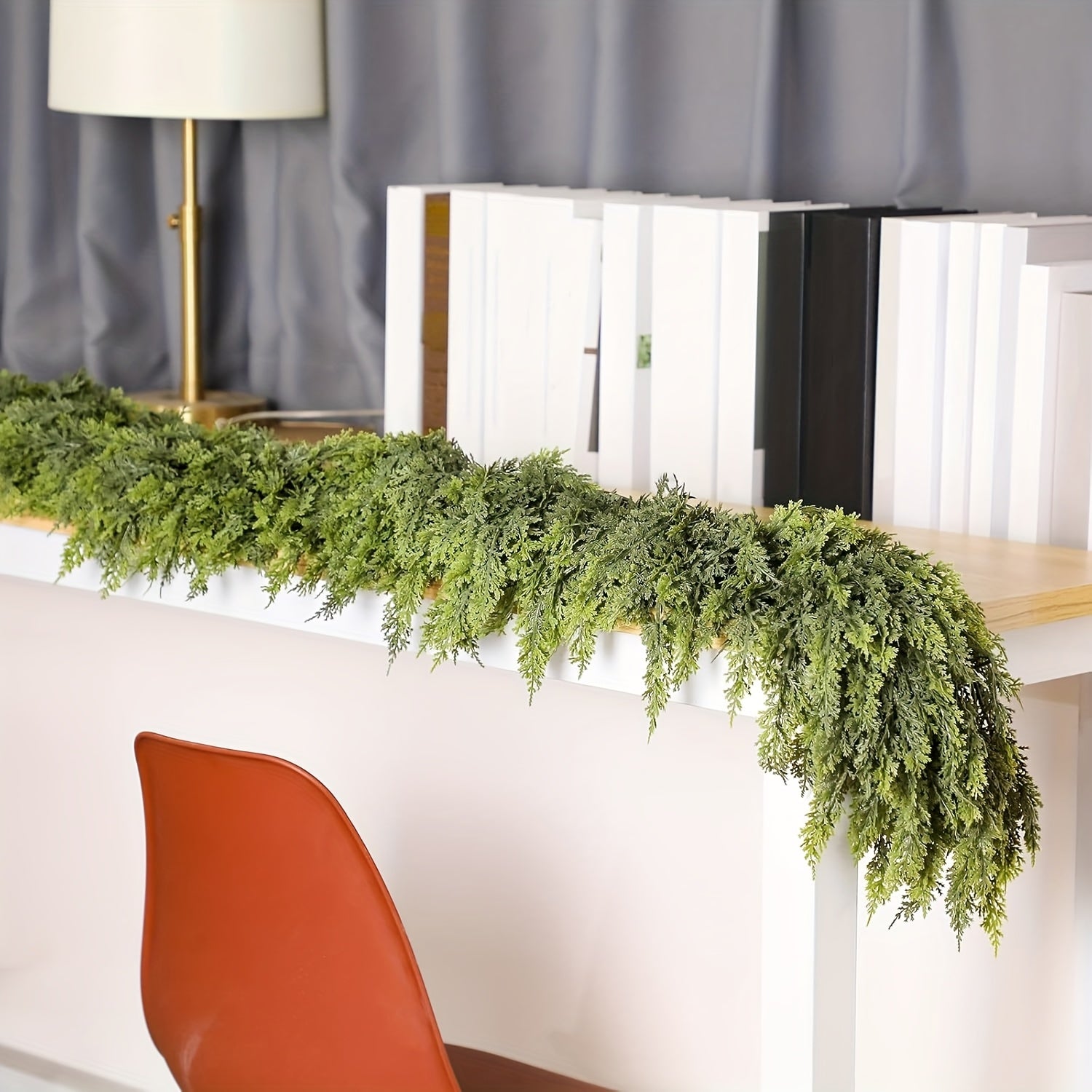 Christmas Decoration Green Garland Artificial Evergreen Hanging Decor