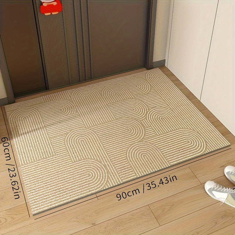 Tappetino per pavimento misterioso spray seta bianca - zerbino in PVC impermeabile antiscivolo, morbido e confortevole per interno ed esterno