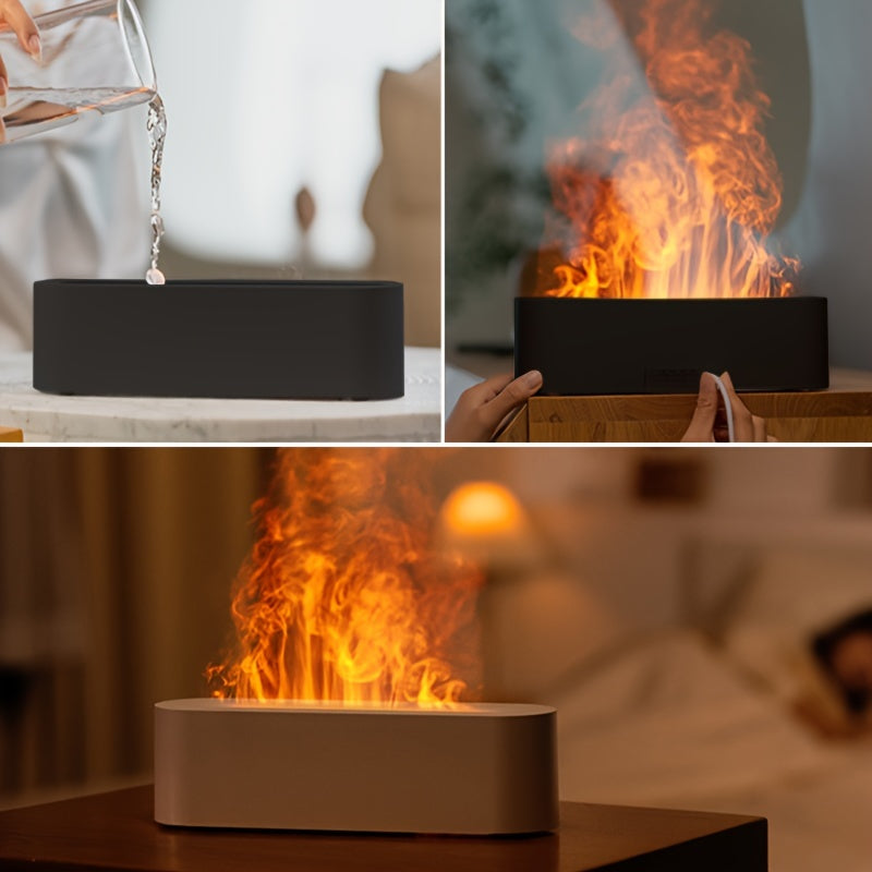 FlameGlow - USB Aroma Lamp with Flame Effect and RGB Lighting