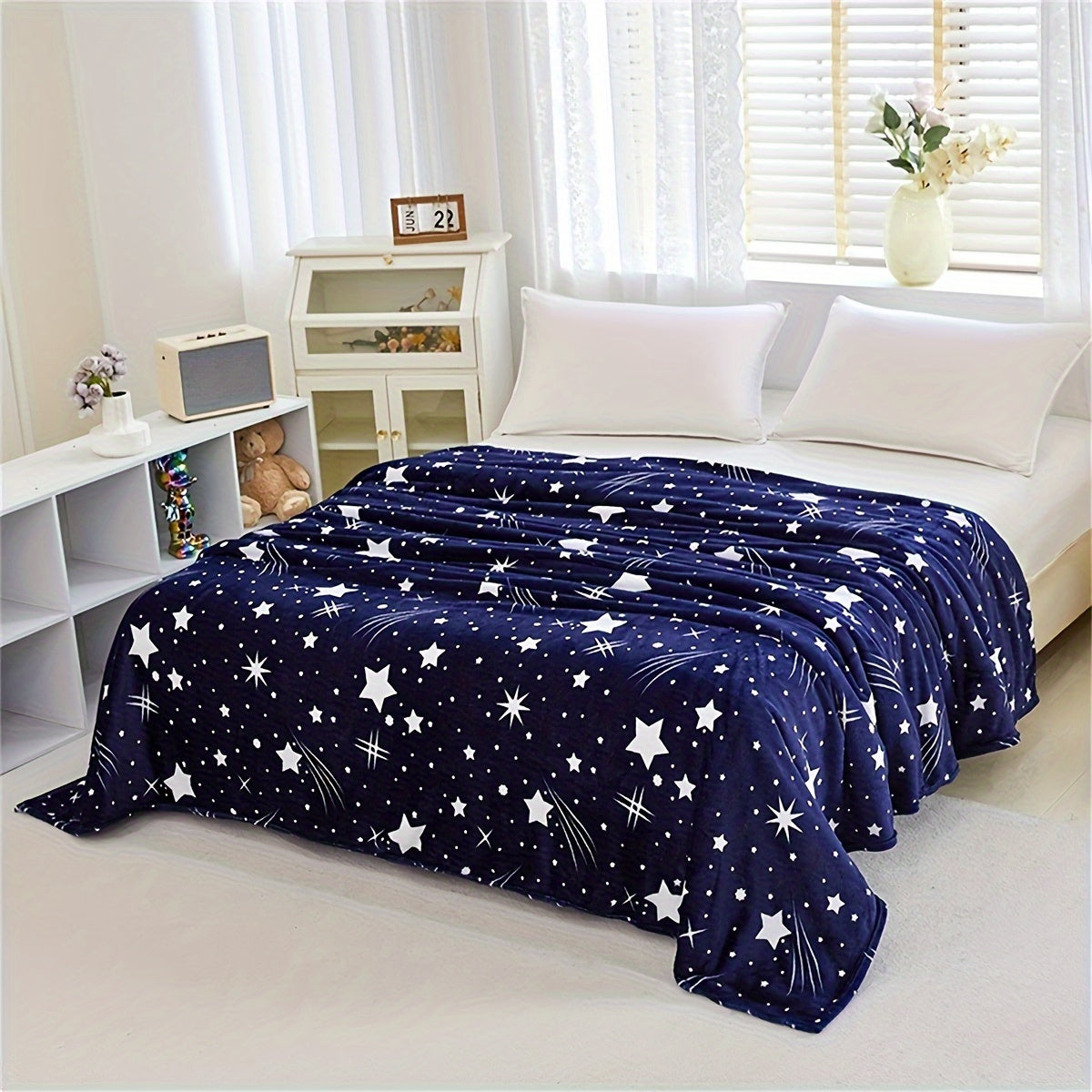 Manta de forro polar Meteor Patroon – Suave y cálida, para sofá, cama, oficina, camping y viajes