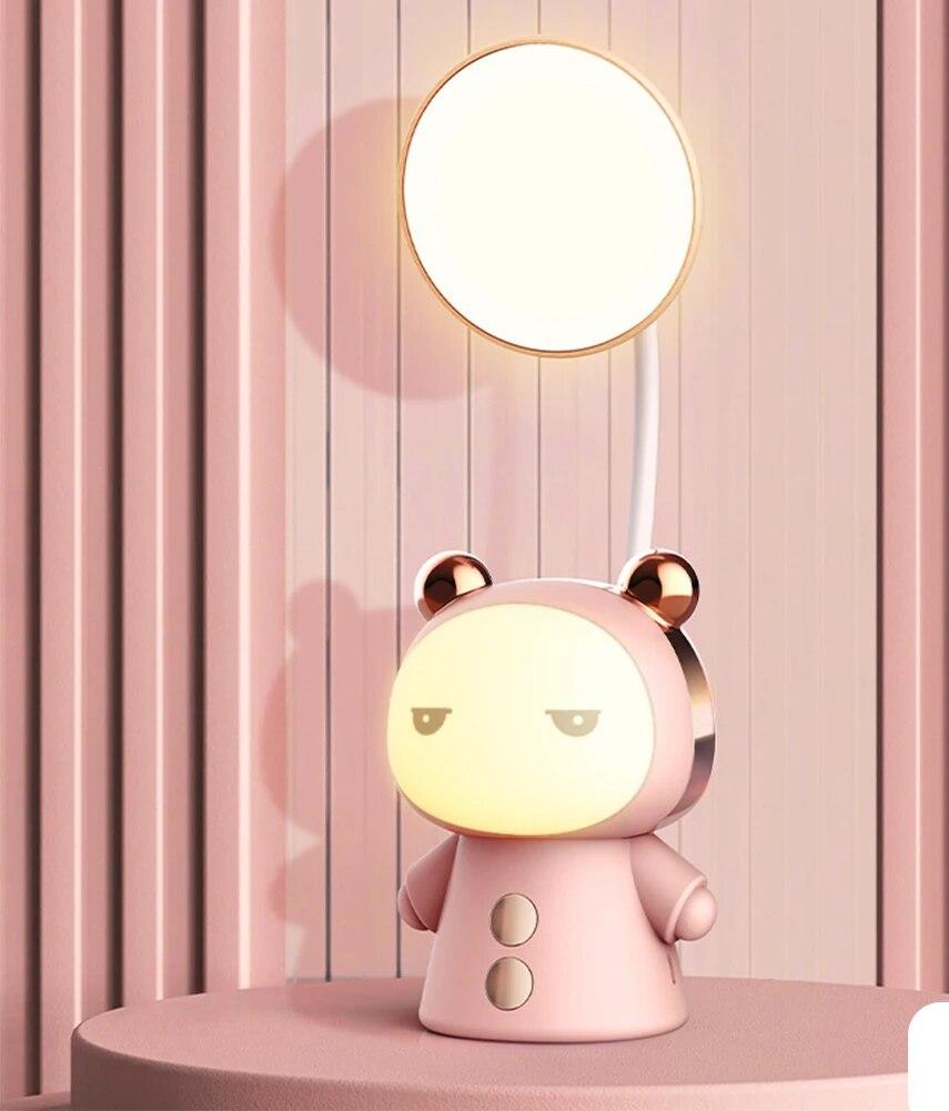 GlowKids - LED Cartoon Table Lamp for Children – Dimmable Night Light with USB Charging, Creative Design