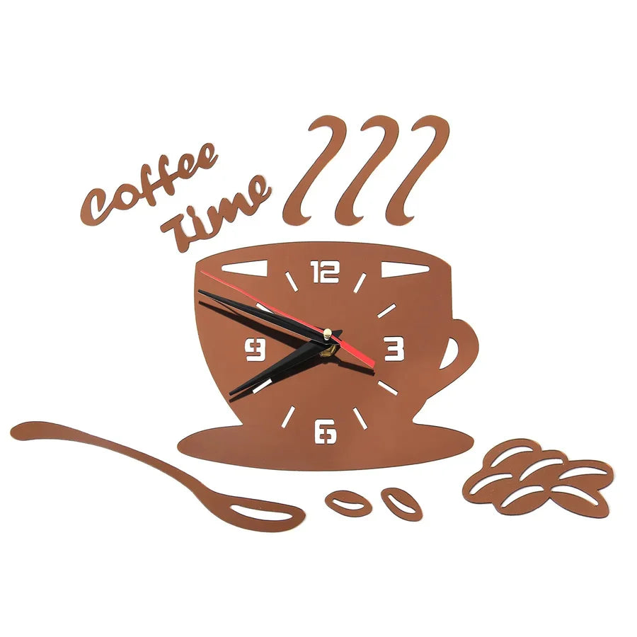 CoffeeCup - Relógio de Parede Espelho