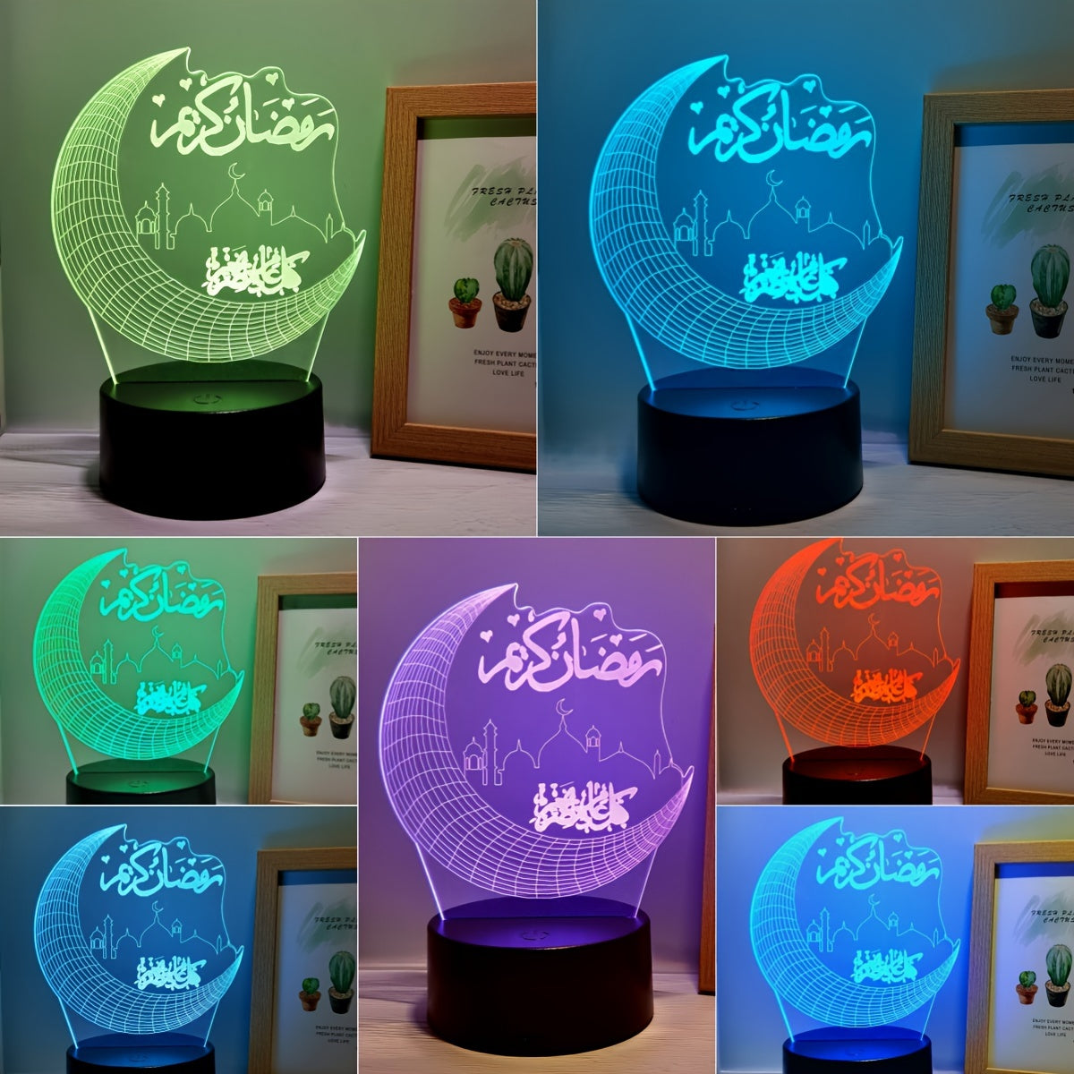 MoonPalace - 3D Night Lamp with 7 Colors Touch Control