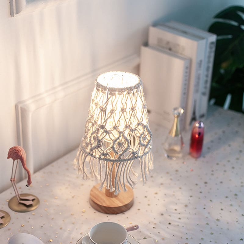 FeatherGlow - Lampada da tavolo sferica larga in vetro