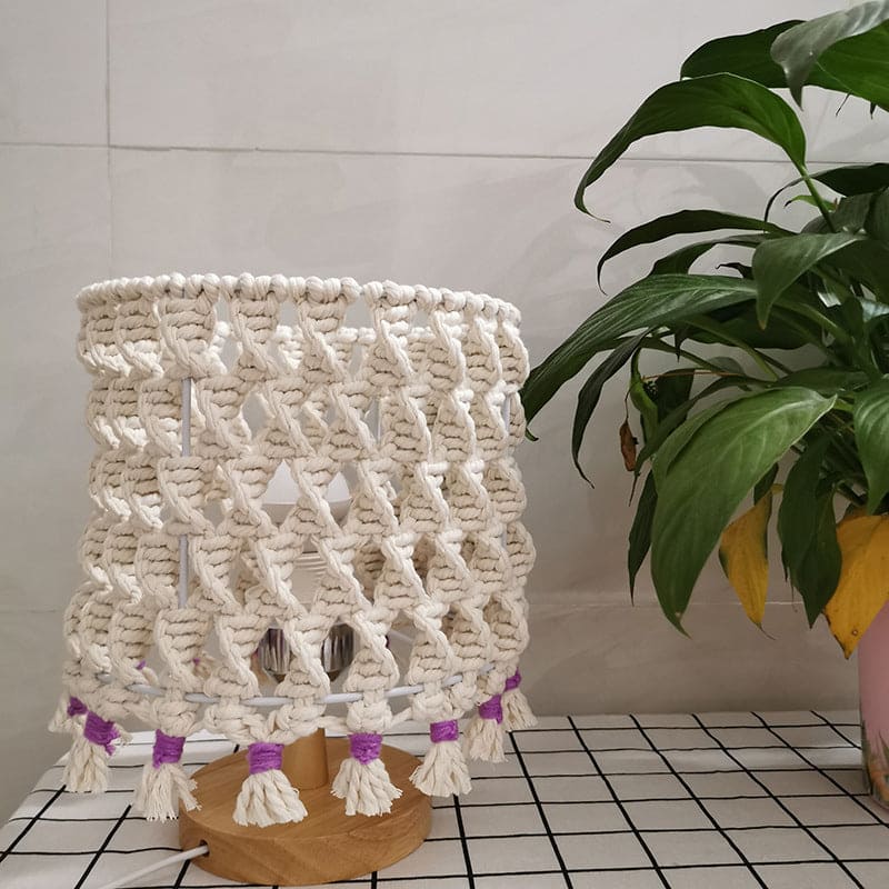 LightWave - Lampada da tavolo con corda intrecciata