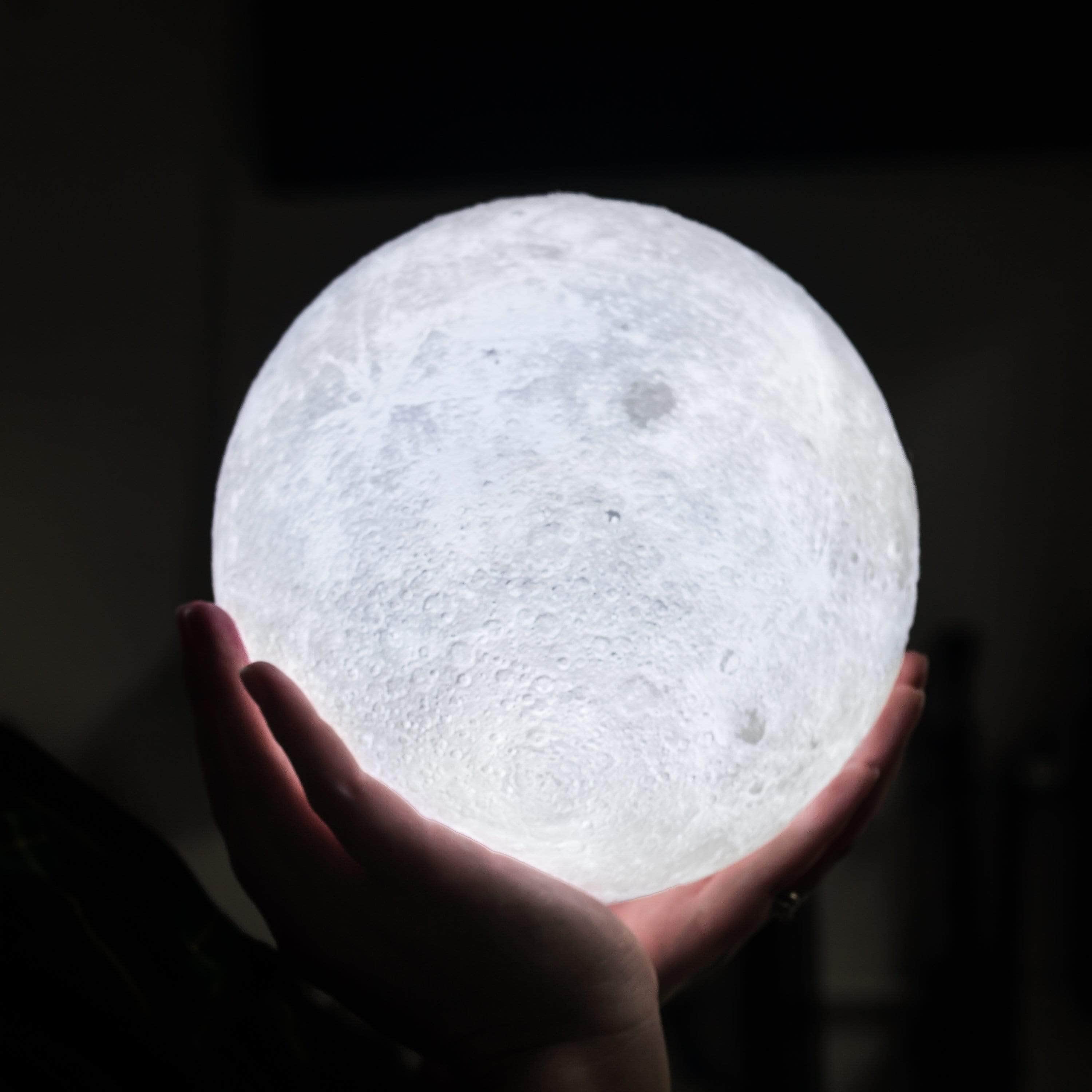 LunarGlow - Lámpara de luna inalámbrica con detalle 3D