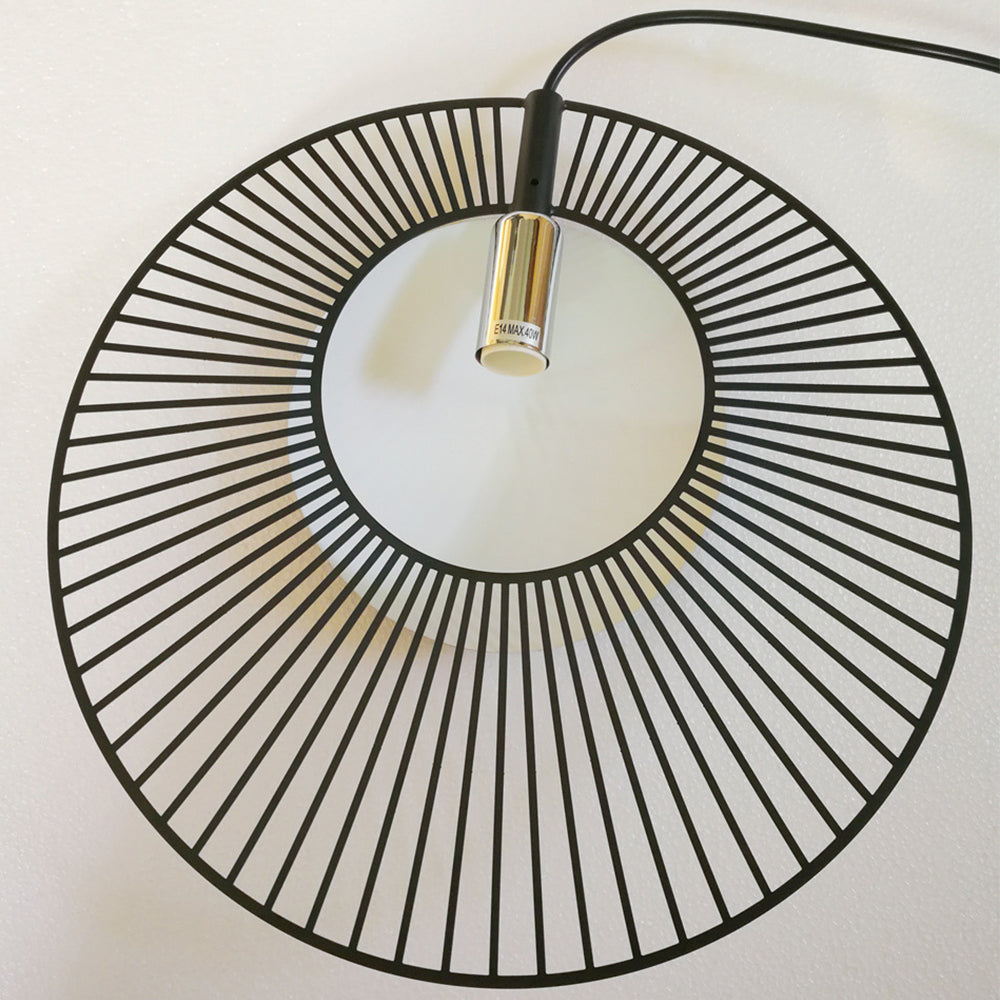 Lámpara colgante minimalista de metal negro para comedor