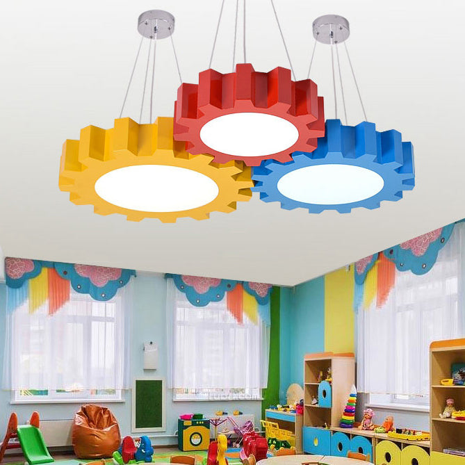 Candeeiro suspenso LED divertido para crianças - Acrílico e cores alegres