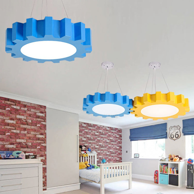 Candeeiro suspenso LED divertido para crianças - Acrílico e cores alegres