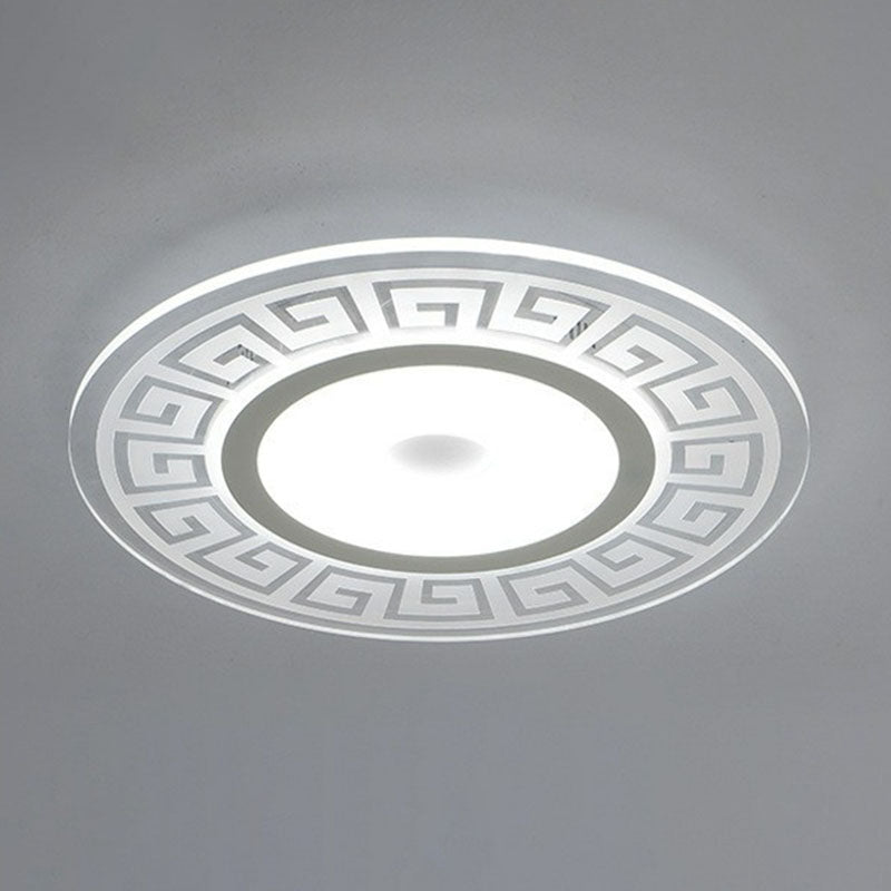 GreekKey – Lampada da soffitto LED acrilica con decorazione Chiave Greca per camera da letto