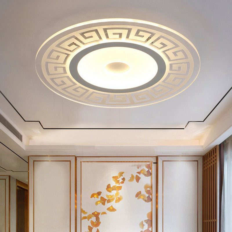 GreekKey – Lampada da soffitto LED acrilica con decorazione Chiave Greca per camera da letto