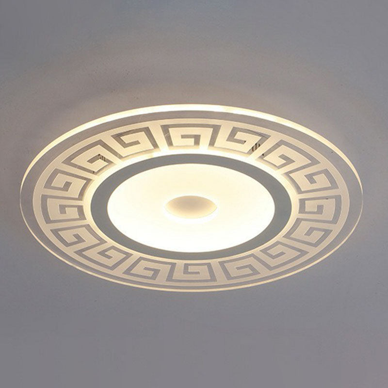 GreekKey – Lampada da soffitto LED acrilica con decorazione Chiave Greca per camera da letto