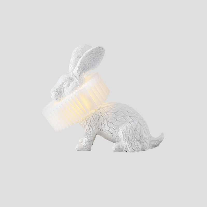 BunnyGlow - Candeeiro Noturno em Forma de Coelho com Acabamento em Resina