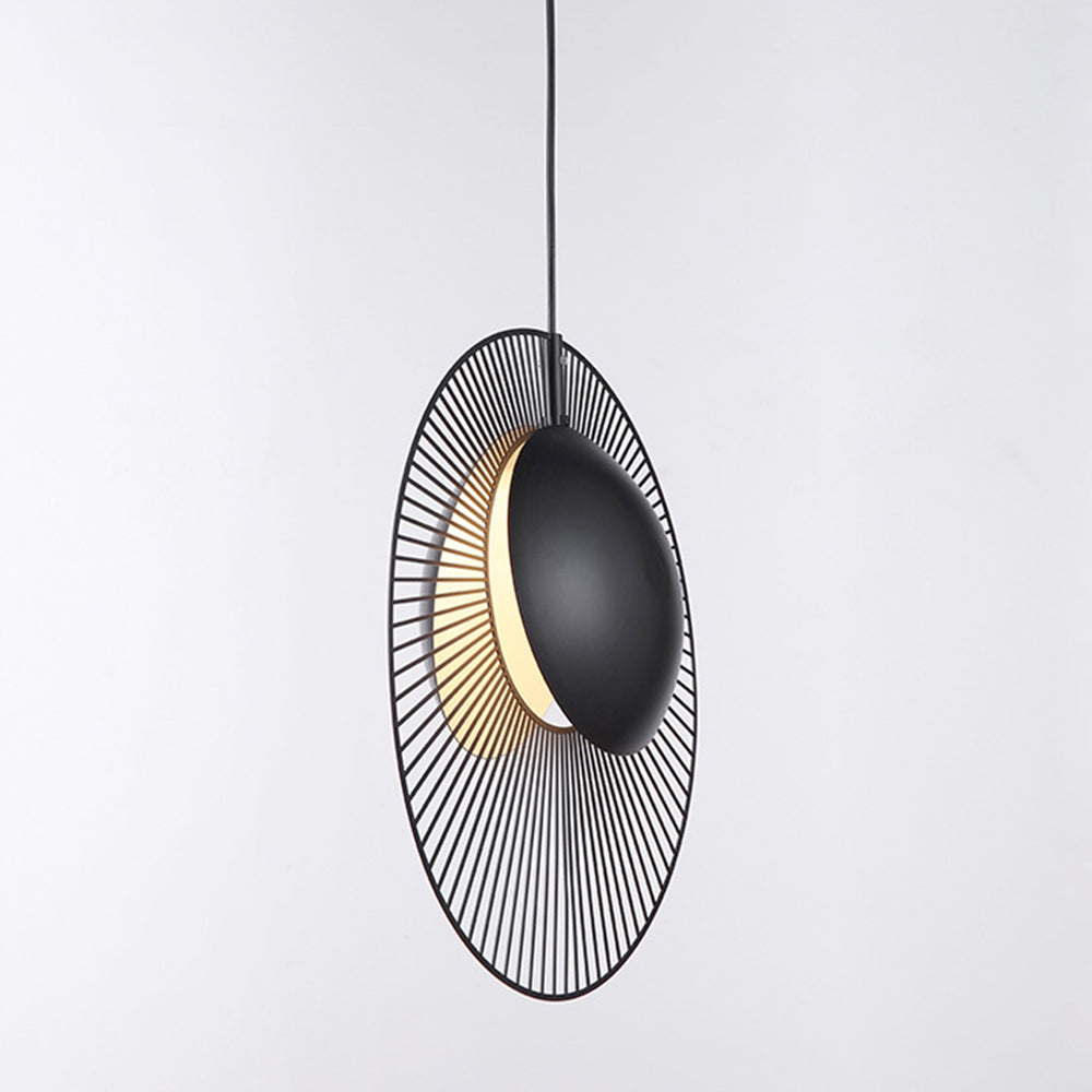 Lámpara colgante minimalista de metal negro para comedor