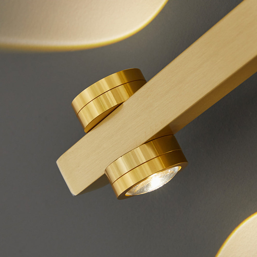 Freja - Lampada da parete LED moderna, nero/oro, bagno, metallo