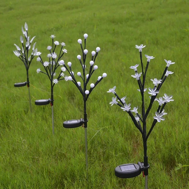 LumiBlossom - Luz colgante LED solar con flor de durazno – Resistente a la intemperie y eficiente energéticamente