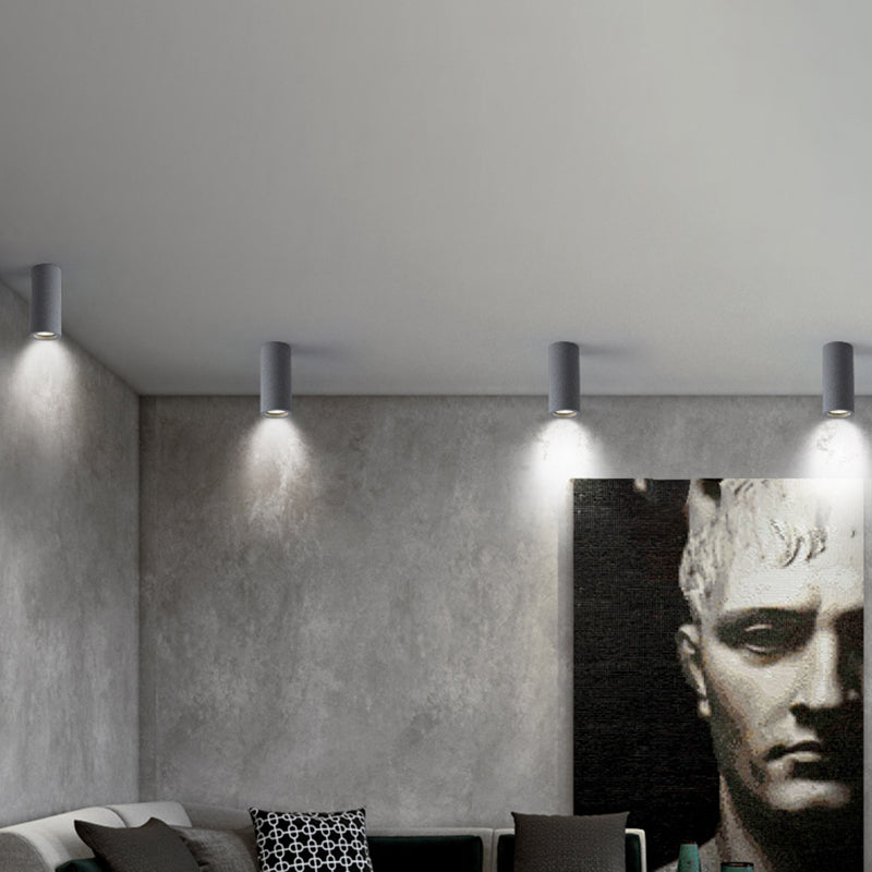 Lámpara de techo LED Cilindro de Cemento - Diseño Minimalista