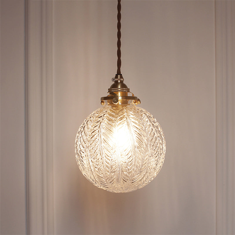 Candeeiro suspenso industrial Stellar com globo de vidro transparente Ponto de luz