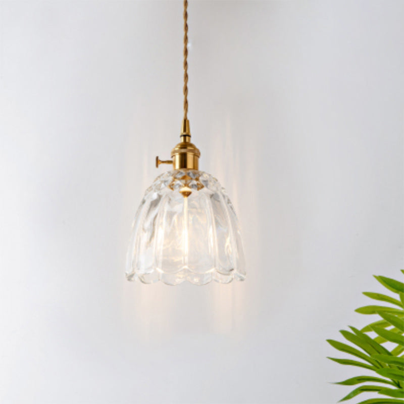 Refined Pendant Lamp - Light Glass Fixture for Restaurant