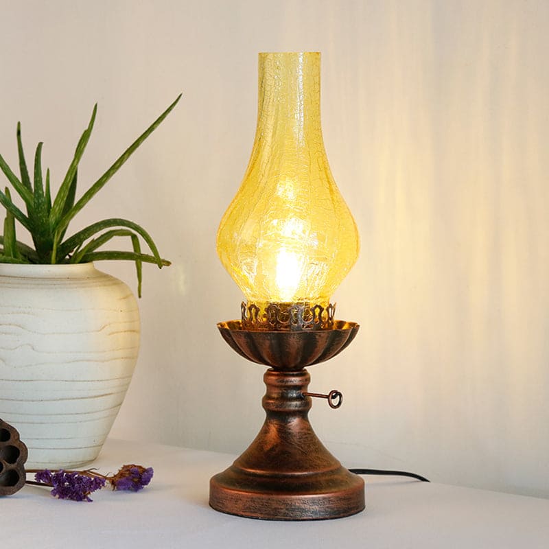 GlowThijs - Lampada da comodino retrò con paralume in vetro Craykle