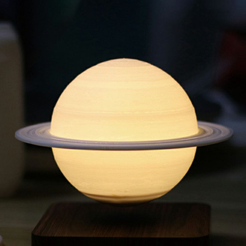Lámpara nocturna de planeta impresa en 3D - Lámpara de mesa blanca creativa para dormitorio infantil