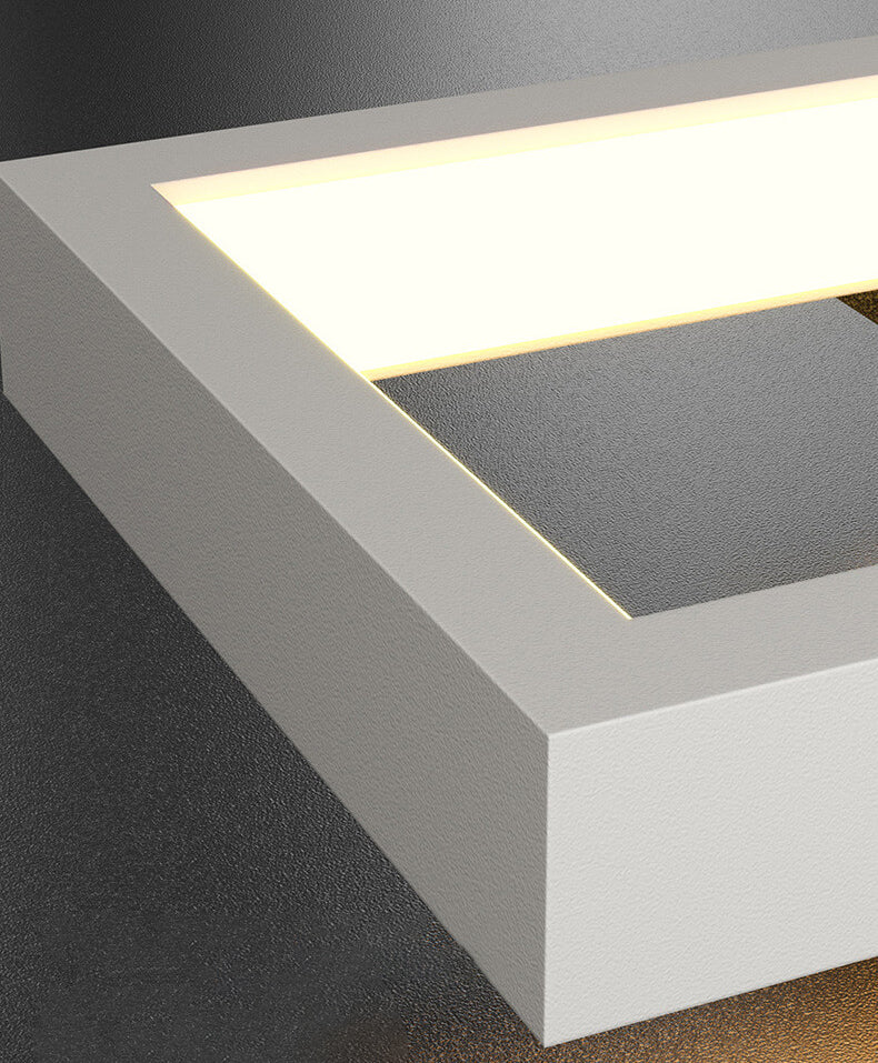Lámpara de pared LED cuadrada minimalista con marco de hierro y silicona