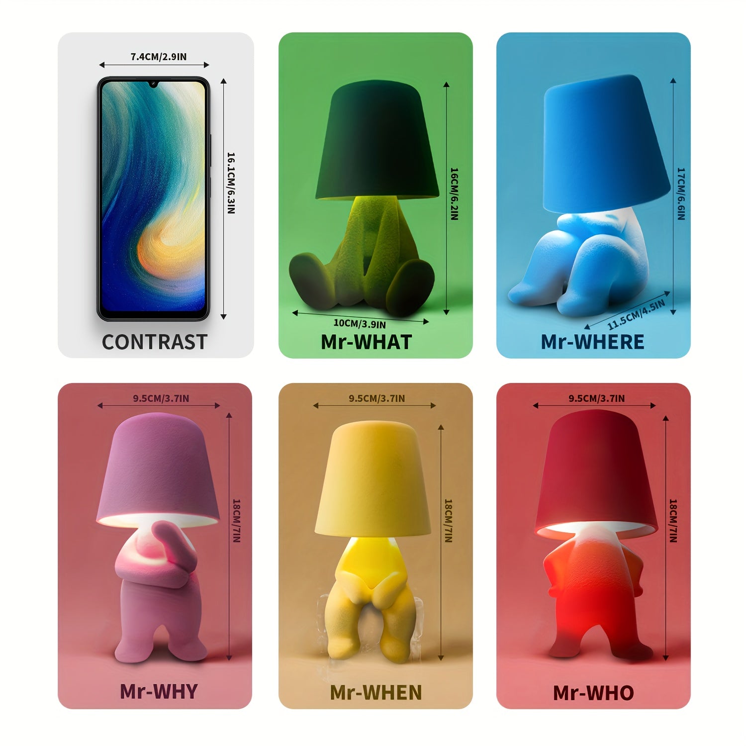 ThinkLight - Creative Table Lamp with Touch Control and USB Charging
