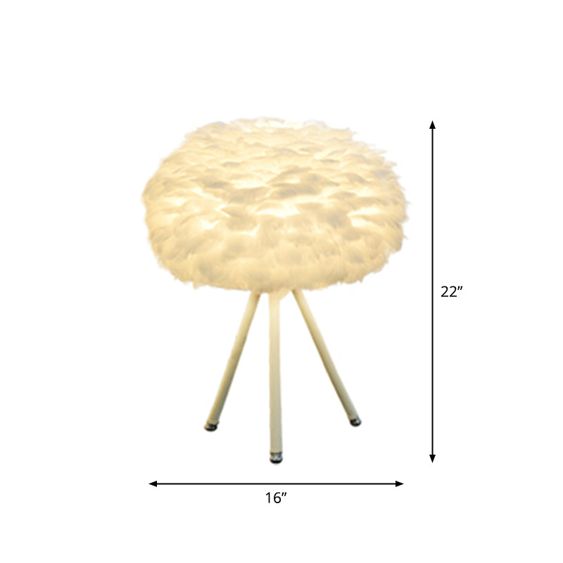 Candeeiro de Mesa Elegante com Molas - Candeeiro Moderno em Branco