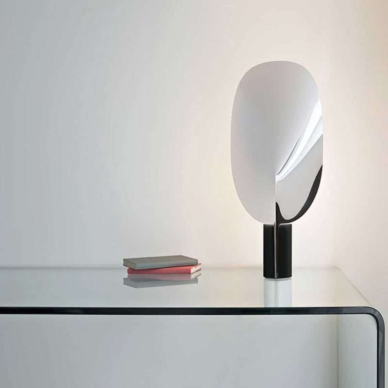 Lampada da tavolo a forma di foglia - Metallo moderno 1 luce per camera da letto lampada da notte