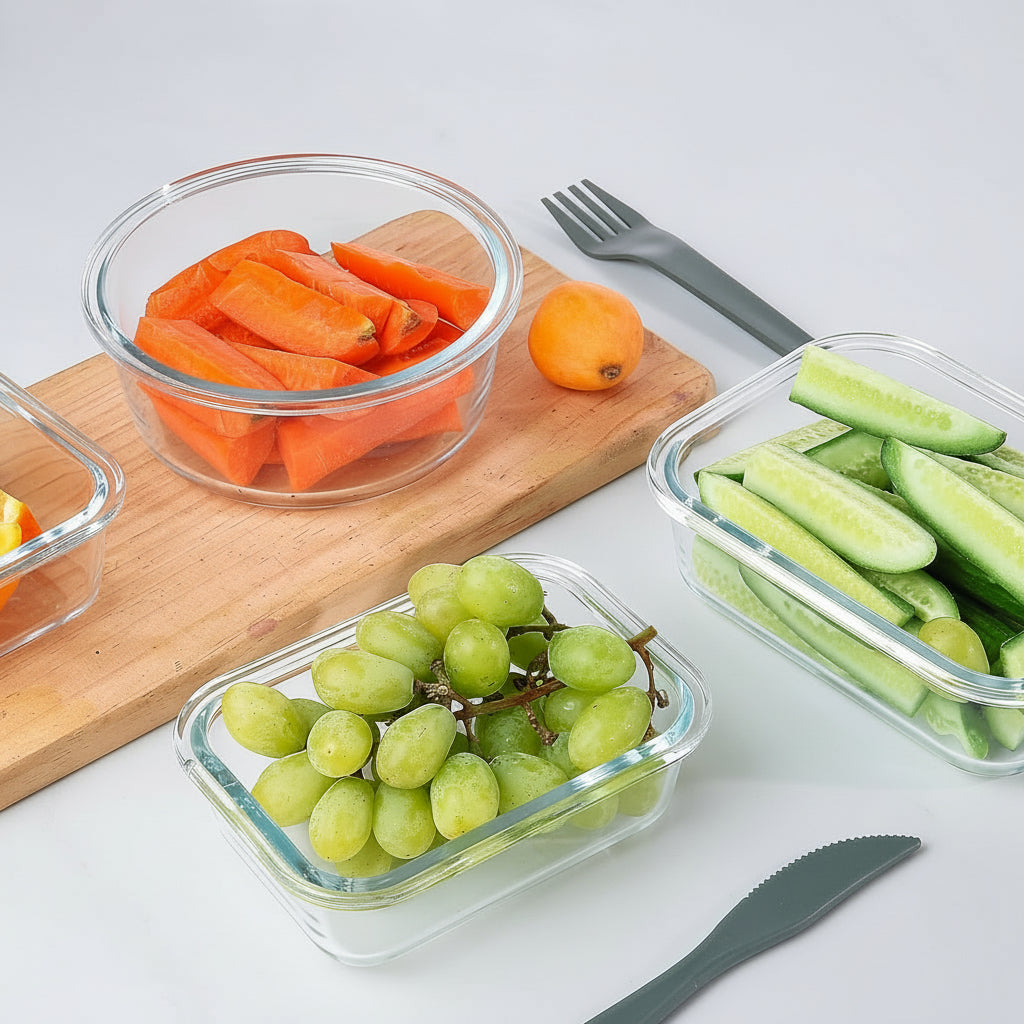 24-Piece Airtight Glass Food Storage Containers Set 1