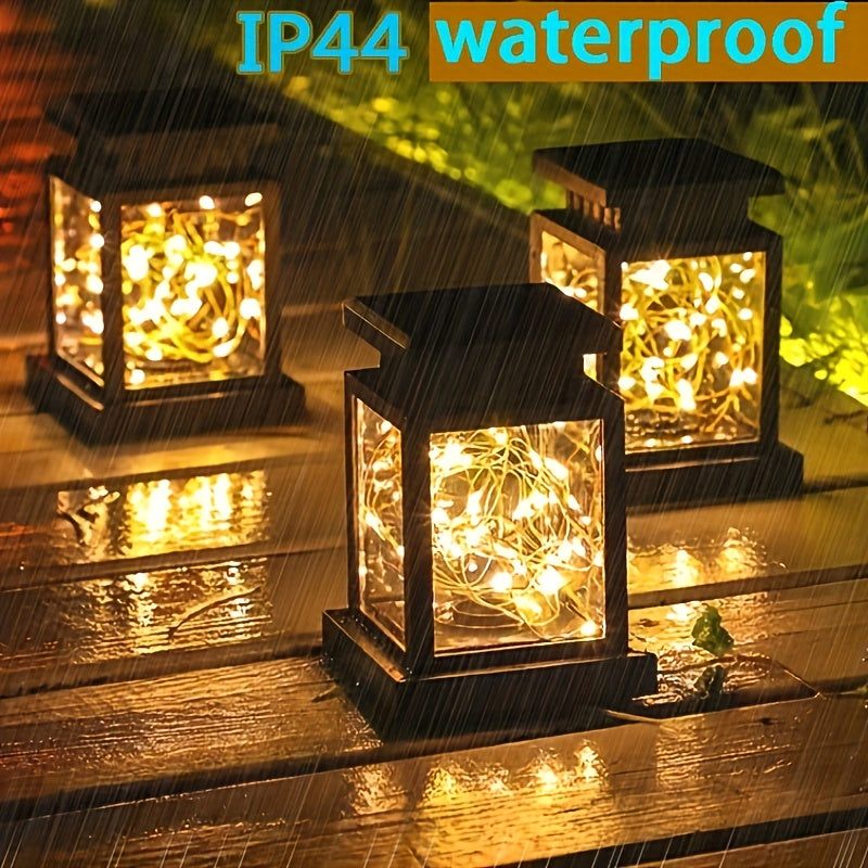 SolarLantern - 1/3/4 Stuks Waterdichte Zonne-Hanglantaarns, Tuindecoraties en Kerstversieringen