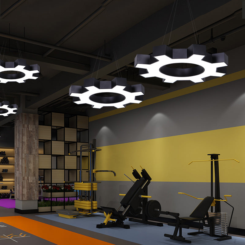 Lampada a Sospensione da Palestra a Forma di Ingranaggio - Stile Moderno Metallico Lampada a Sospensione LED