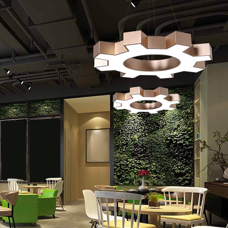 Lampada a Sospensione da Palestra a Forma di Ingranaggio - Stile Moderno Metallico Lampada a Sospensione LED