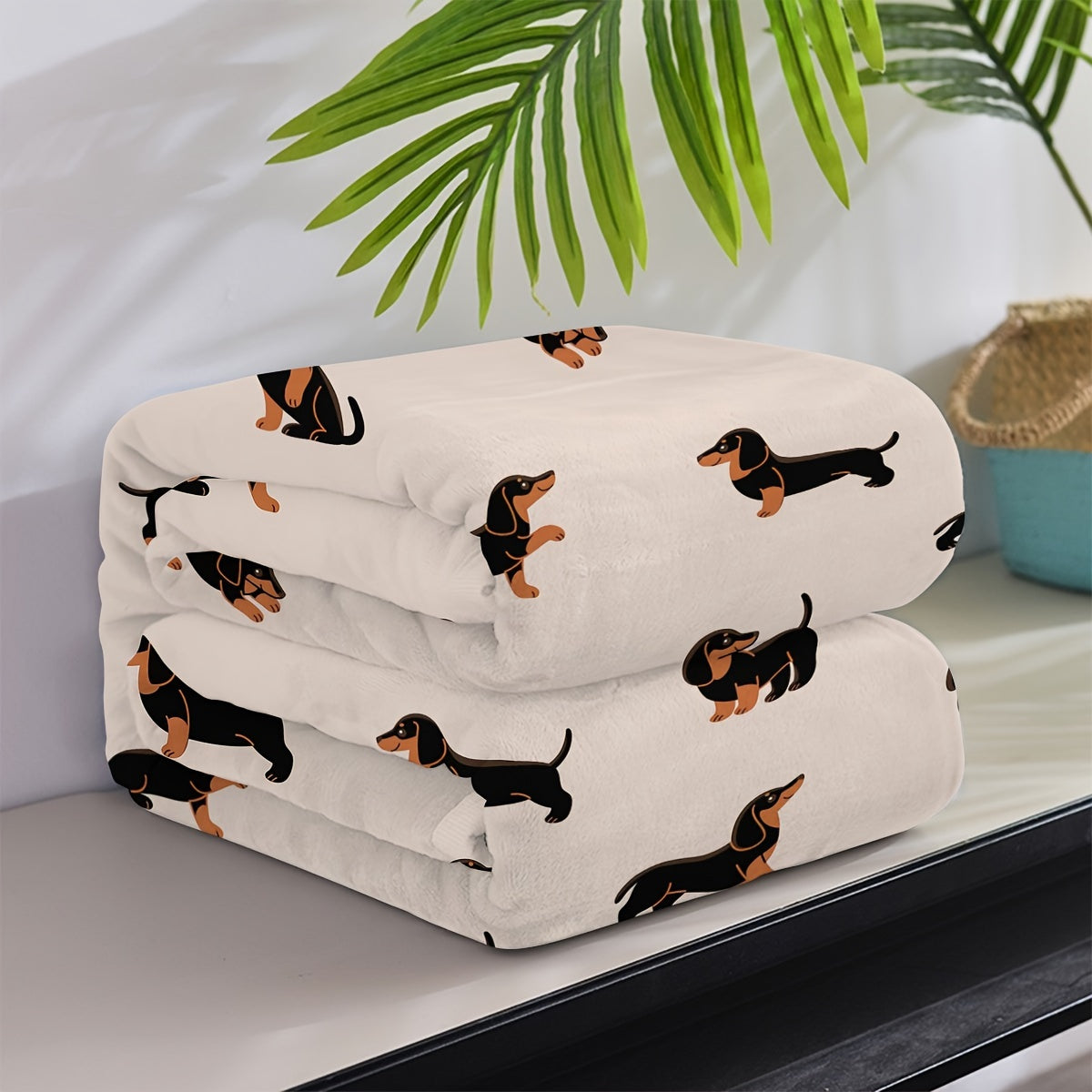 Manta de Flanela Dachshund – Manta Suave, Leve e Aconchegante para Amantes de Cães, para Quarto, Sofá ou Sala de Estar