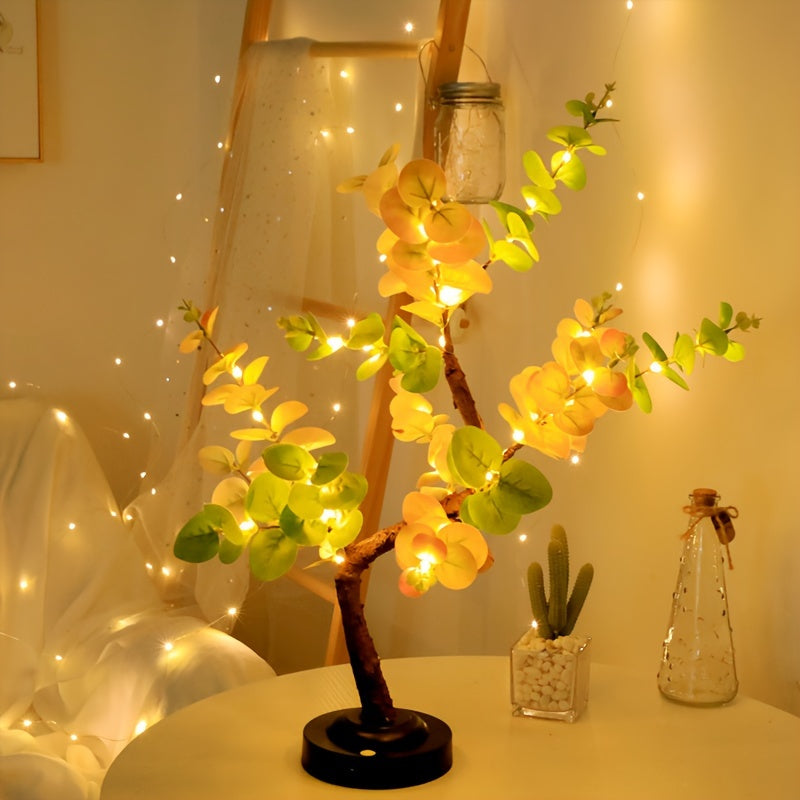 EucalyptusGlow - LED Bonsai Tree Lamp with USB/Battery Power