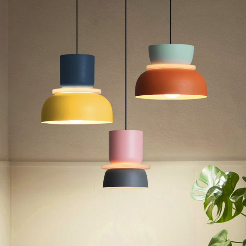 Lampada a sospensione moderna colorata stile Macaron LED