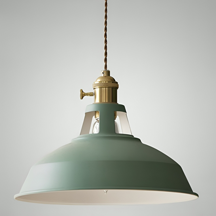 Lampada a sospensione industriale retrò in metallo a 1 luce per ristorante