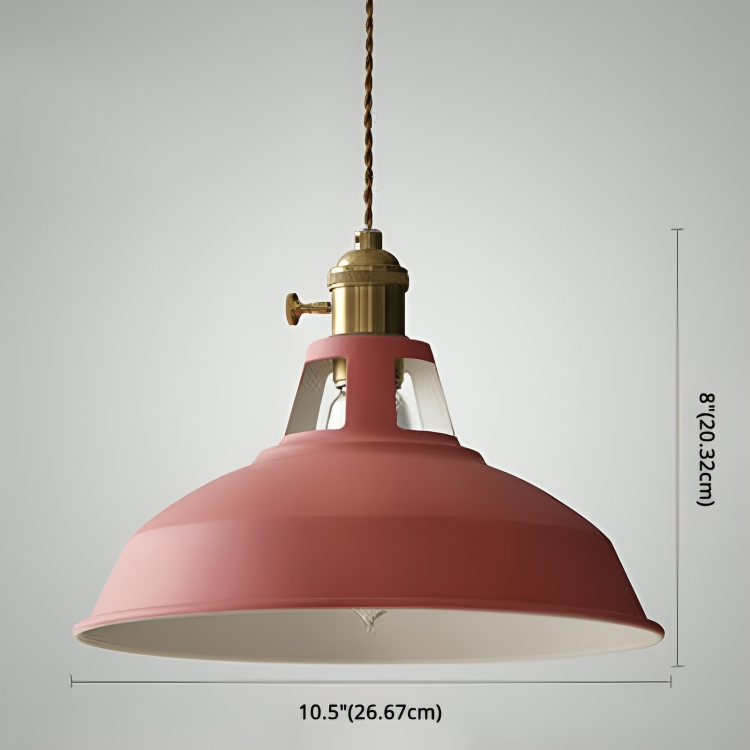 Lampada a sospensione industriale retrò in metallo a 1 luce per ristorante