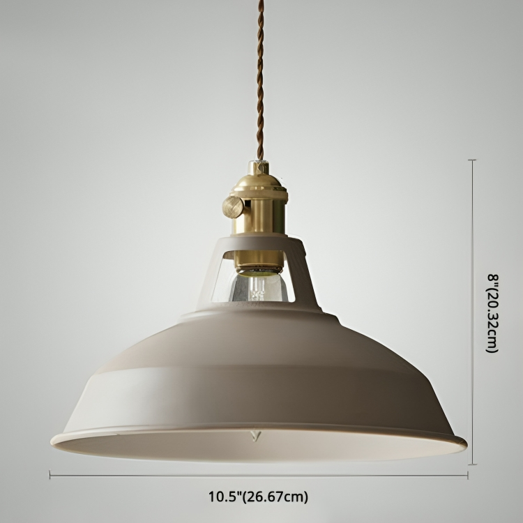 Lampada a sospensione industriale retrò in metallo a 1 luce per ristorante