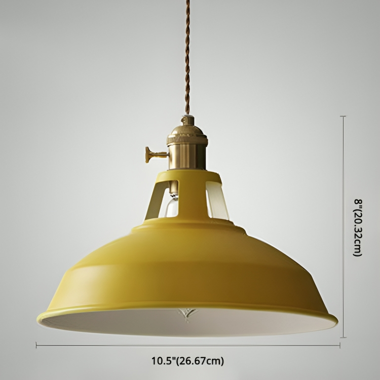 Lampada a sospensione industriale retrò in metallo a 1 luce per ristorante