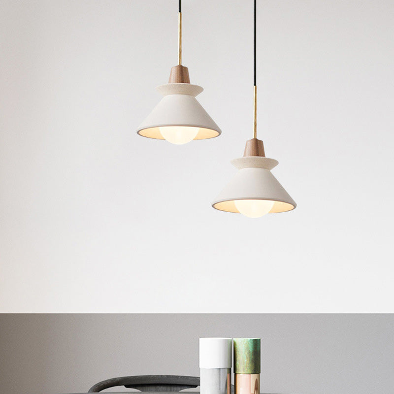 Lámpara colgante de cemento moderna minimalista 1 luz restaurante mini colgante