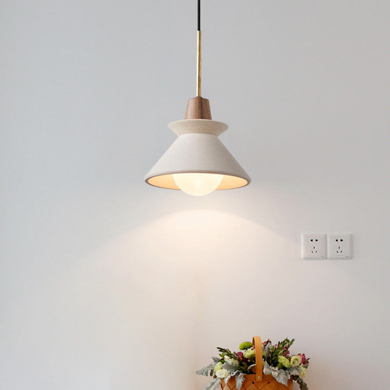 Lámpara colgante de cemento moderna minimalista 1 luz restaurante mini colgante