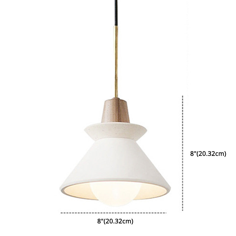 Lámpara colgante de cemento moderna minimalista 1 luz restaurante mini colgante