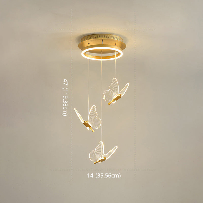 Lampada a sospensione a spirale LED lucida in oro