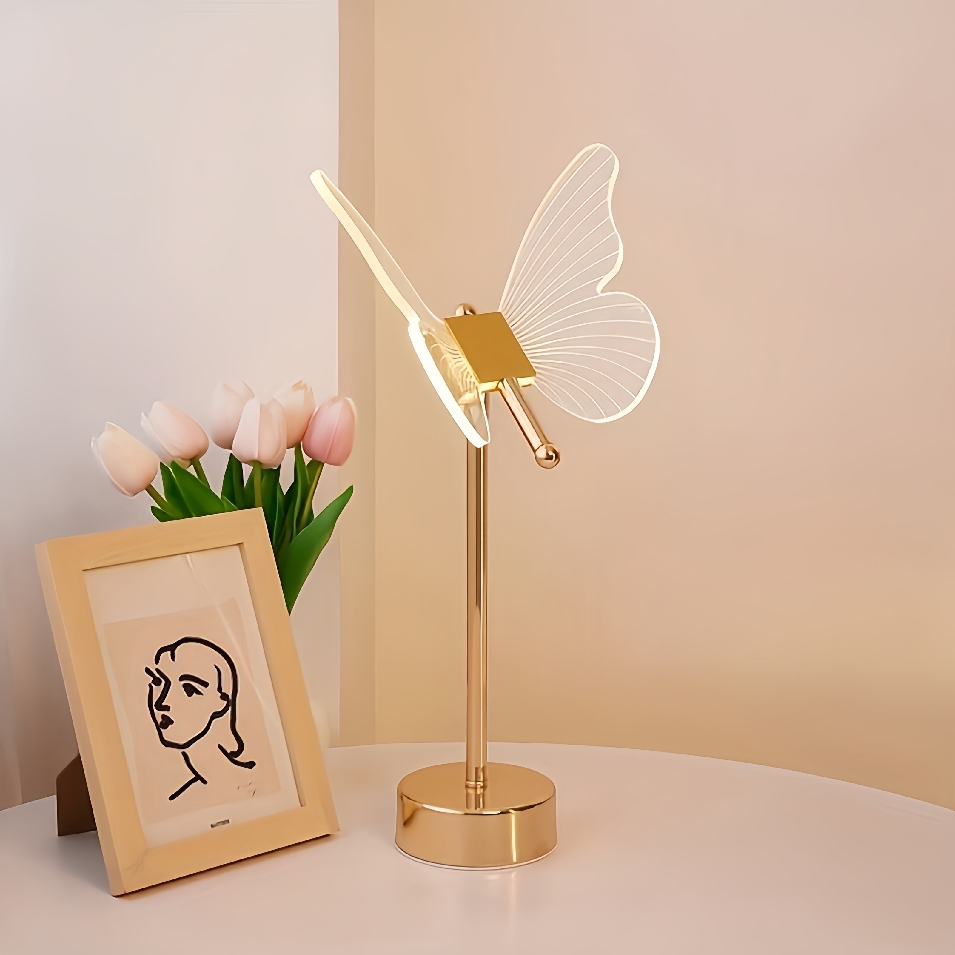 LumiButterfly - USB-powered Butterfly Table Lamp, Artistic LED Night Lamp