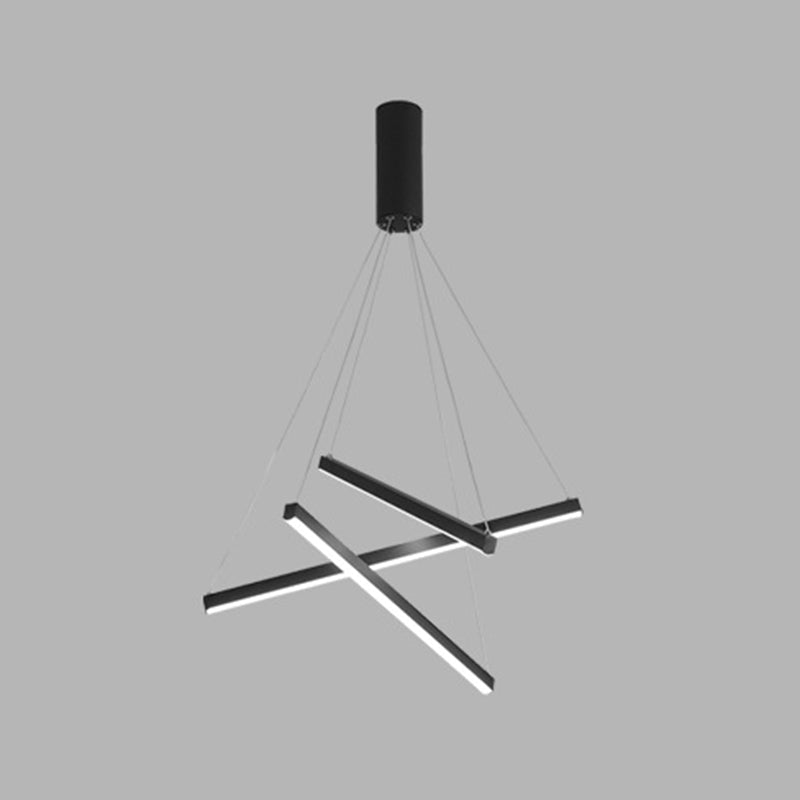 Lampada a sospensione LED nera Stile minimalista Metallo per ingresso