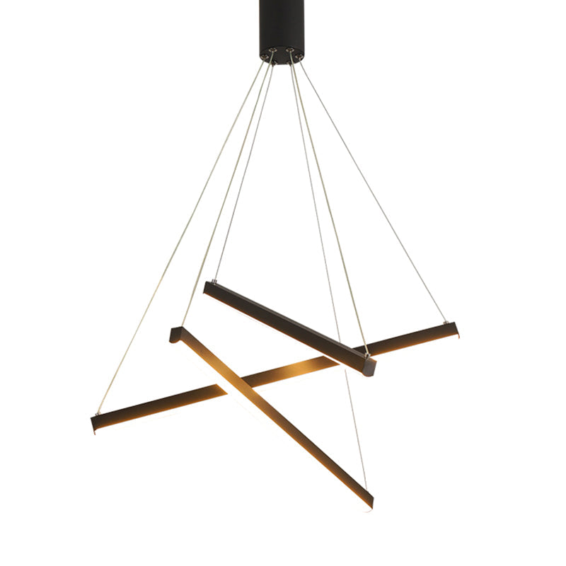 Lampada a sospensione LED nera Stile minimalista Metallo per ingresso