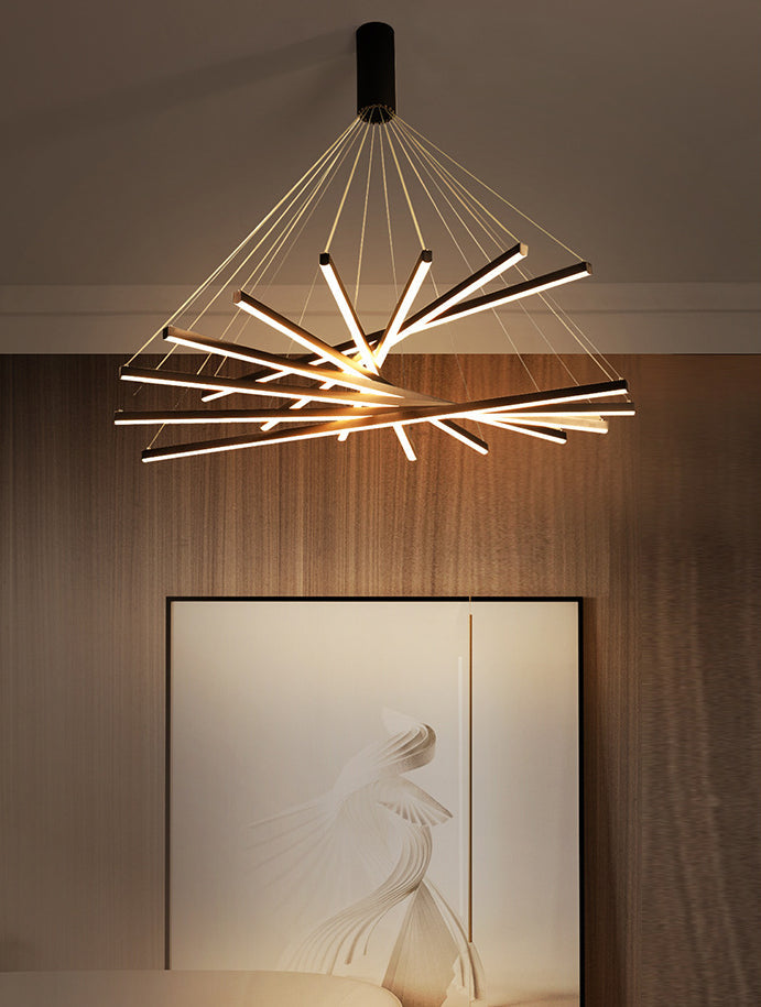 Lampada a sospensione LED nera Stile minimalista Metallo per ingresso