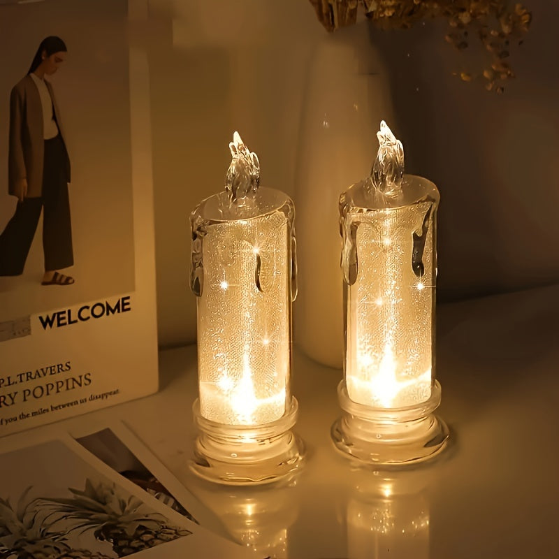 2/3 Pezzi Candele LED Senza Fiamma – Perfette Per Riunioni Familiari, Cene, Matrimoni e Compleanni